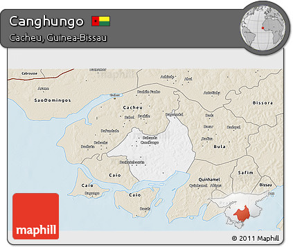 Classic Style 3D Map of Canghungo