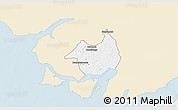 Classic Style 3D Map of Canghungo, single color outside