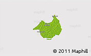Physical 3D Map of Canghungo, cropped outside