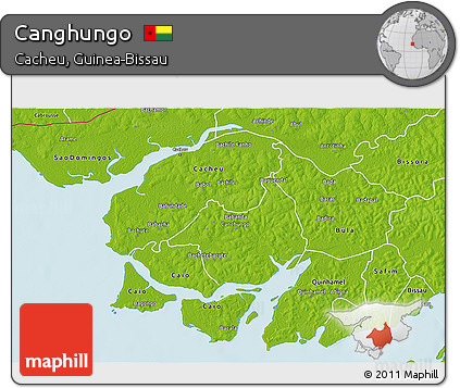 Physical 3D Map of Canghungo