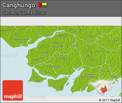 Physical 3D Map of Canghungo