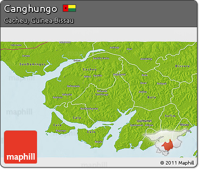 Physical 3D Map of Canghungo