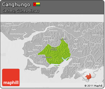 Physical 3D Map of Canghungo, lighten, desaturated