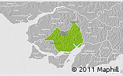 Physical 3D Map of Canghungo, lighten, desaturated