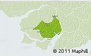 Physical 3D Map of Canghungo, lighten