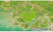 Physical 3D Map of Canghungo, satellite outside