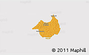 Political 3D Map of Canghungo, cropped outside