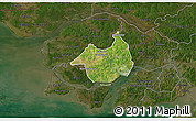 Satellite 3D Map of Canghungo, darken