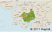 Satellite 3D Map of Canghungo, shaded relief outside