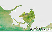 Satellite 3D Map of Canghungo, single color outside