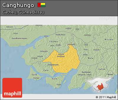 Savanna Style 3D Map of Canghungo