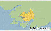 Savanna Style 3D Map of Canghungo, single color outside
