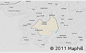 Shaded Relief 3D Map of Canghungo, desaturated