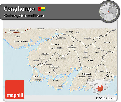 Shaded Relief 3D Map of Canghungo