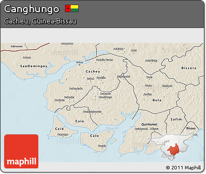 Shaded Relief 3D Map of Canghungo