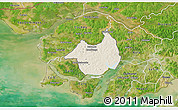 Shaded Relief 3D Map of Canghungo, satellite outside