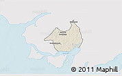 Shaded Relief 3D Map of Canghungo, single color outside