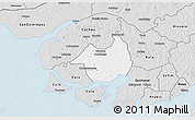 Silver Style 3D Map of Canghungo