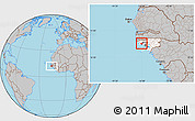 Gray Location Map of Canghungo, highlighted country