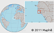 Gray Location Map of Canghungo, highlighted parent region