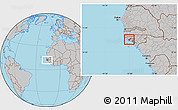 Gray Location Map of Canghungo