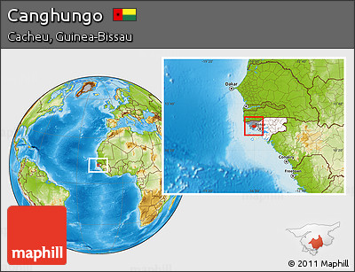 Physical Location Map of Canghungo, highlighted country, highlighted parent region