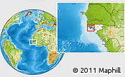 Physical Location Map of Canghungo, highlighted country, highlighted parent region