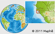 Physical Location Map of Canghungo, highlighted parent region, within the entire country