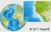 Physical Location Map of Canghungo