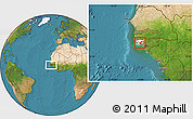 Satellite Location Map of Canghungo, highlighted parent region