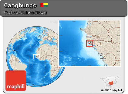 Shaded Relief Location Map of Canghungo