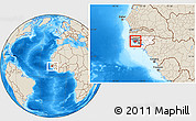 Shaded Relief Location Map of Canghungo, highlighted country, highlighted parent region, within the entire country
