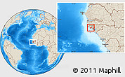 Shaded Relief Location Map of Canghungo
