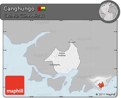 Gray Map of Canghungo, single color outside