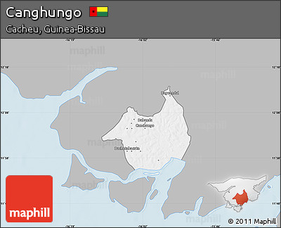Gray Map of Canghungo, single color outside