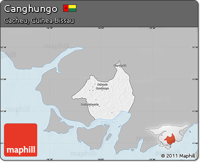 Gray Map of Canghungo, single color outside