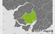 Physical Map of Canghungo, desaturated
