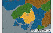 Political Map of Canghungo, darken