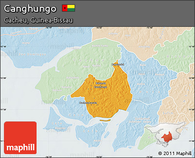 Political Map of Canghungo, lighten