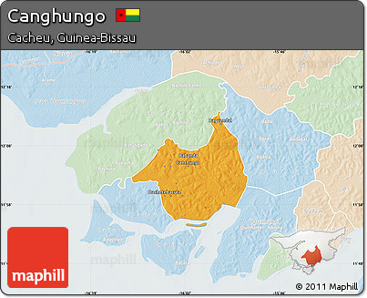 Political Map of Canghungo, lighten