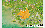 Political Map of Canghungo, satellite outside