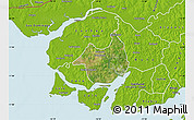 Satellite Map of Canghungo, physical outside