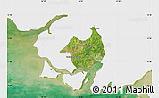 Satellite Map of Canghungo, single color outside