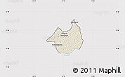 Shaded Relief Map of Canghungo, cropped outside
