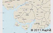 Shaded Relief Map of Canghungo