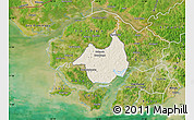 Shaded Relief Map of Canghungo, satellite outside