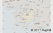 Shaded Relief Map of Canghungo, semi-desaturated