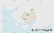 Shaded Relief Map of Canghungo, single color outside