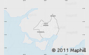 Silver Style Map of Canghungo, single color outside