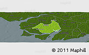 Physical Panoramic Map of Canghungo, darken